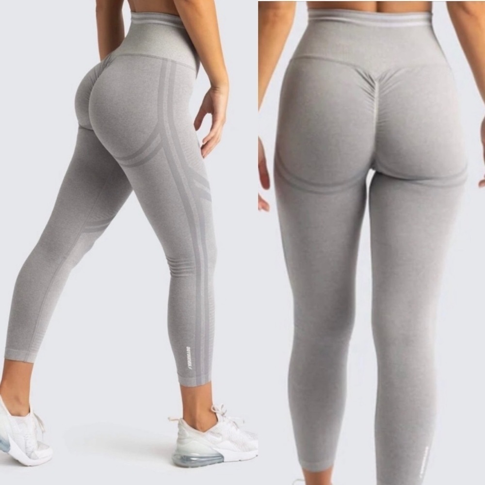 DoYouEven Scrunch Seamless Leggings Gray Marl Size  Small